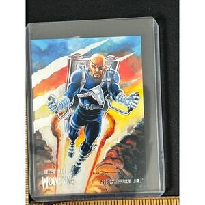 Fleer Ultra Wolverine Nick Fury Jr. Trading Card 1995 Collectible Comic Book Art